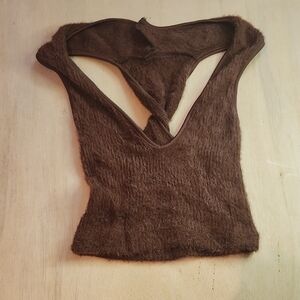 SHEIN Brown Fuzzy Tank Top